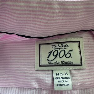 Jos. A. Bank Men's Pink Striped Casual Button Down Shirt